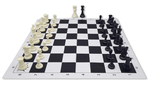 Tournament chess set with 95mm pieces and folding board